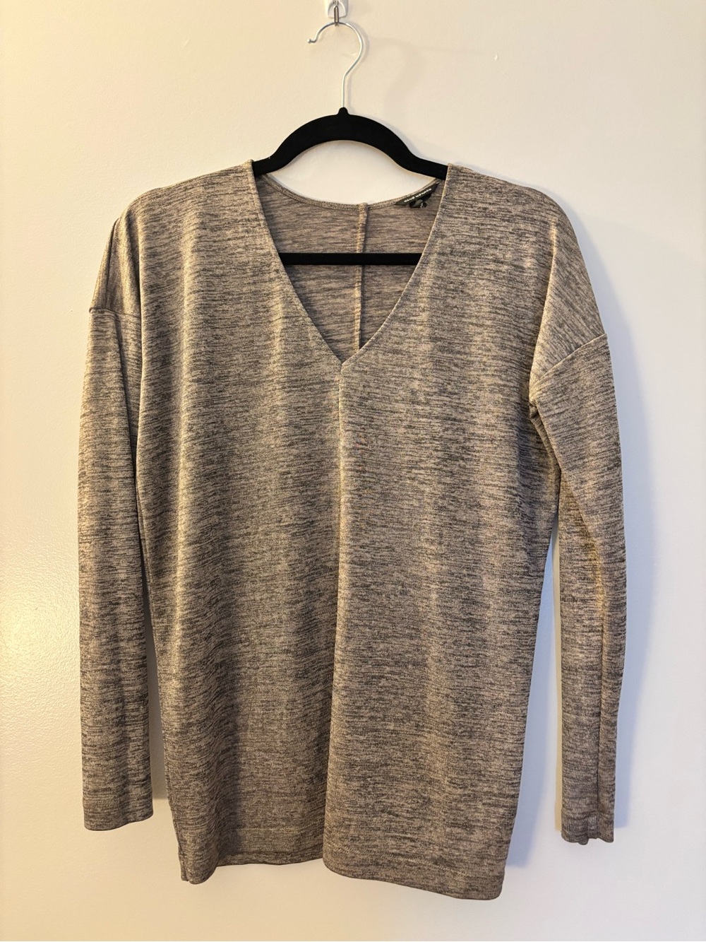Shimmery V-Neck Dolman Long Sleeve Women's Top